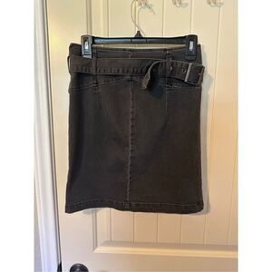 Free People Denim Belted Skirt - Size 10 - OB871544